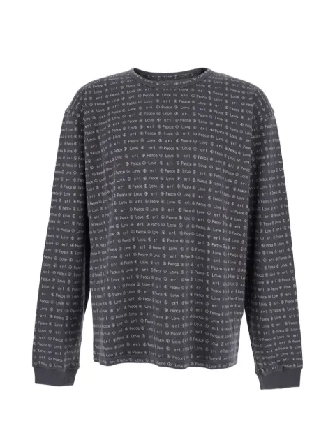 ERL jacquard-knit long-sleeved T-shirt Brown ERL12T002