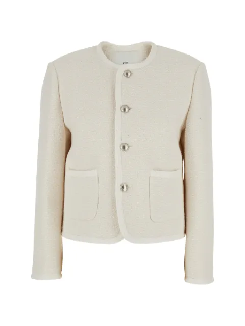 DUNST collarless tweed jacket Neutrals UDJA6A108CRCREAM