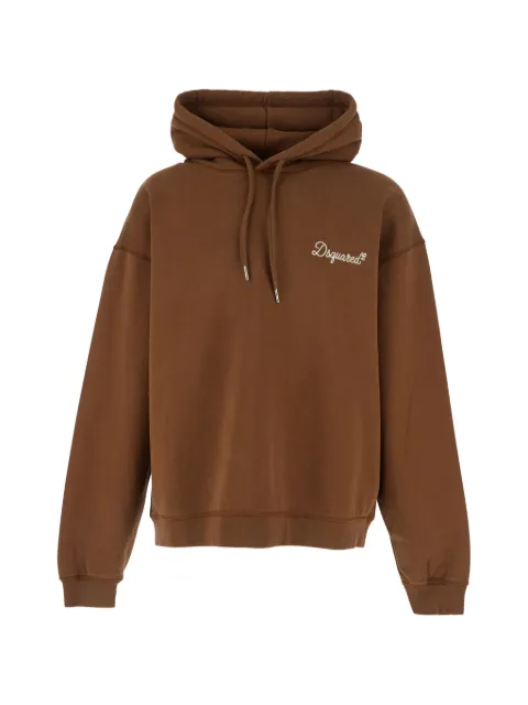 DSQUARED2 logo-embroidered hoodie Brown S74GU0929D25029