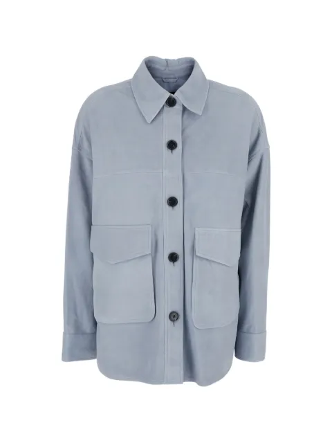 Arma Kaylee buttoned pocket lamb jacket Blue 005L26102502