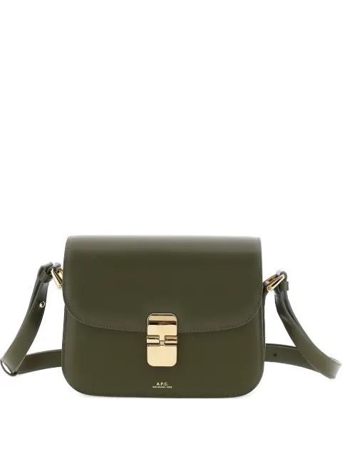 A.P.C. small Grace clasp shoulder bag Green PXBMWF61413