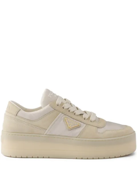 Prada Downtown bold Re-nylon and suede sneakers Neutrals 1E792MFBC50ZJM