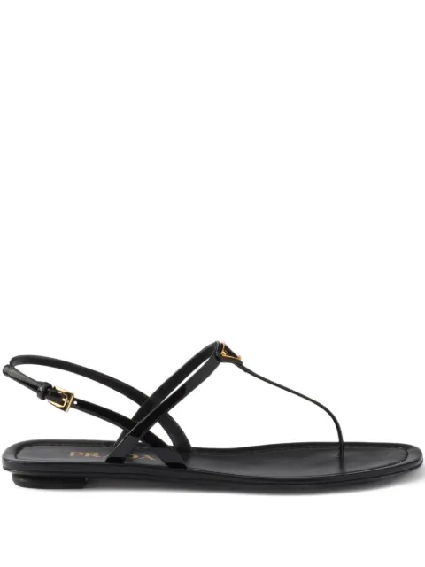 Prada patent leather thong sandals Black 1Y395OF005069