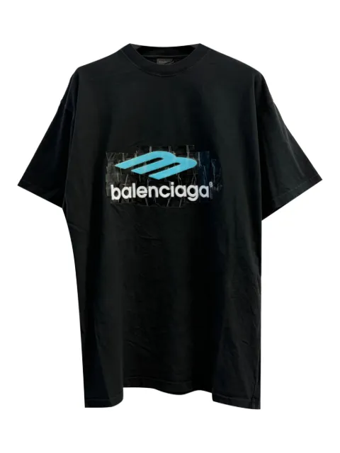 Balenciaga logo-detail T-shirt Black 850345TTVT4