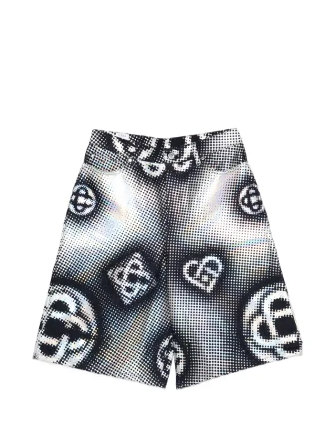Casablanca pearlescent monogram shorts Black MSS26TR42501