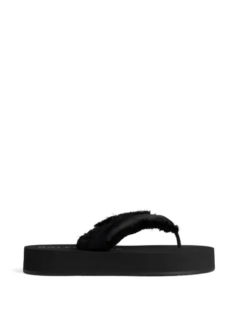 Balenciaga Jet Leg frayed flip-flops Black 870111W0WM0