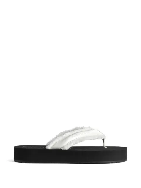 Balenciaga Jet Leg frayed slippers White 870111W0WM0