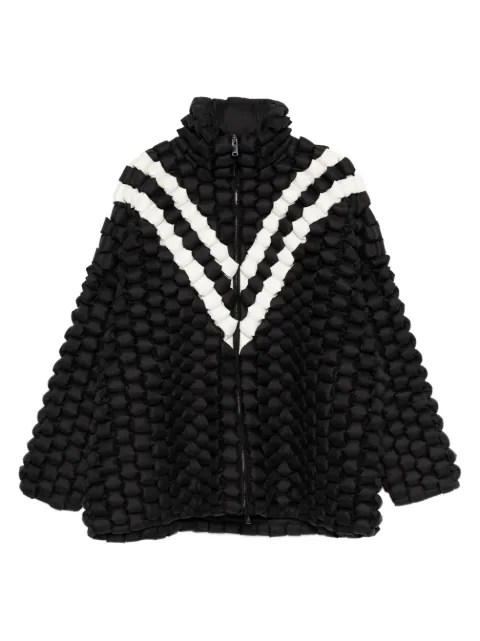 RAXXY textured stripe-detail jacket Black CRDJ105
