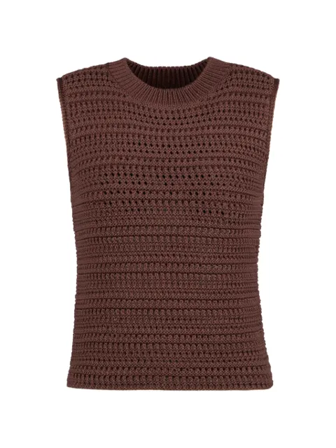 Tod's crochet-knit top Brown X8WC1528400VWA