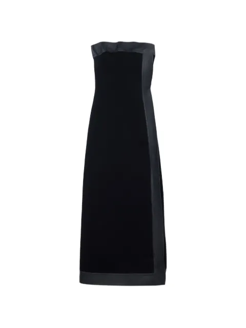 Tod's leather-trim strapless dress Black X7WM352726EJOO