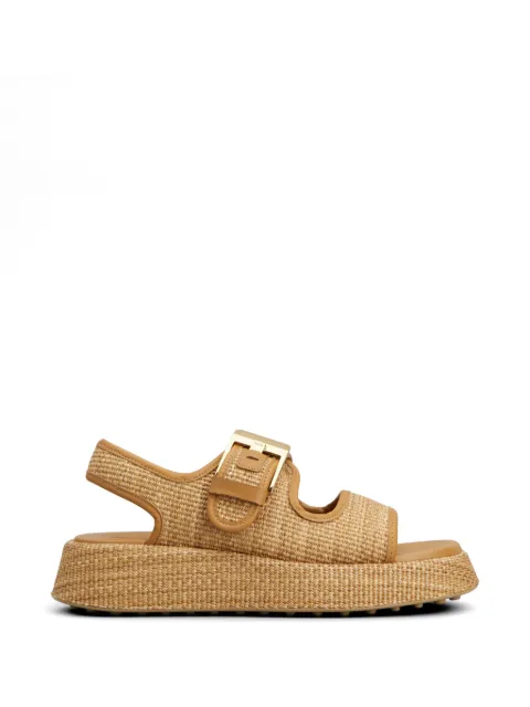 Tod's raffia platform sandals Brown XXW95L0KG40V8D