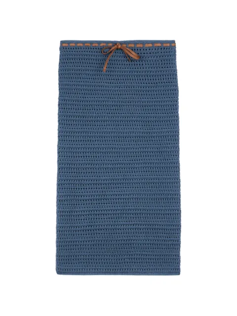 Tod's crochet-knit skirt Blue X4W94525210VWA