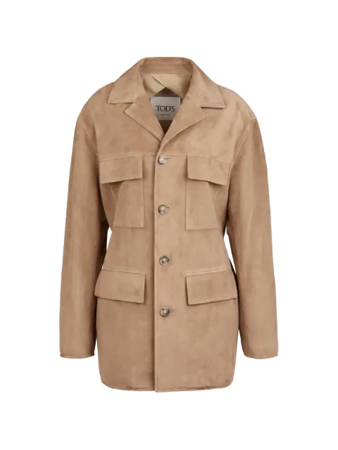 Tod's pocket leather jacket Neutrals X1W13521210XZU
