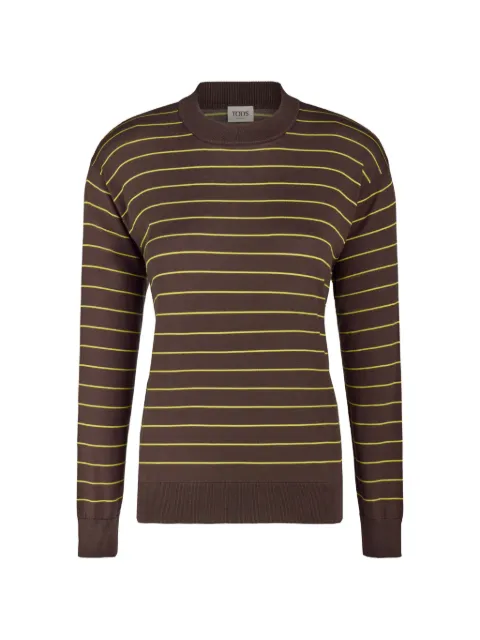 Tod's long-sleeve striped sweater Brown X8WC1528100XGM