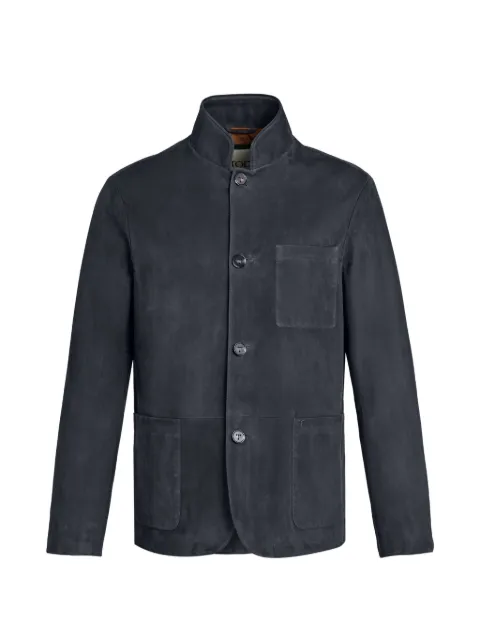 Tod's buttoned suede jacket Blue X1M42522110XZU