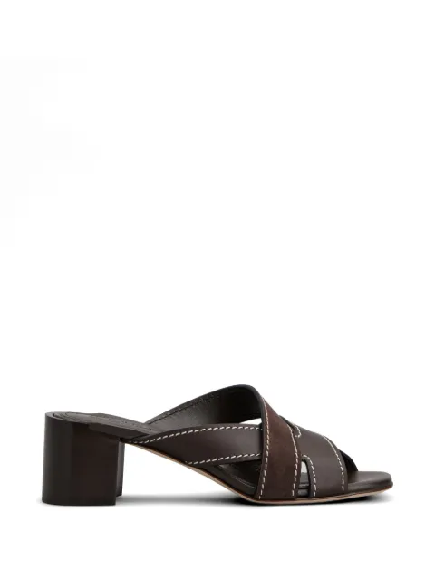 Tod's cross-strap sandals Brown XXW03L0KG70V1S