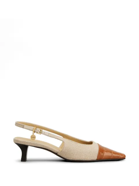 Tod's crocodile-effect strap pumps Neutrals XXW10M0KJ51VD9