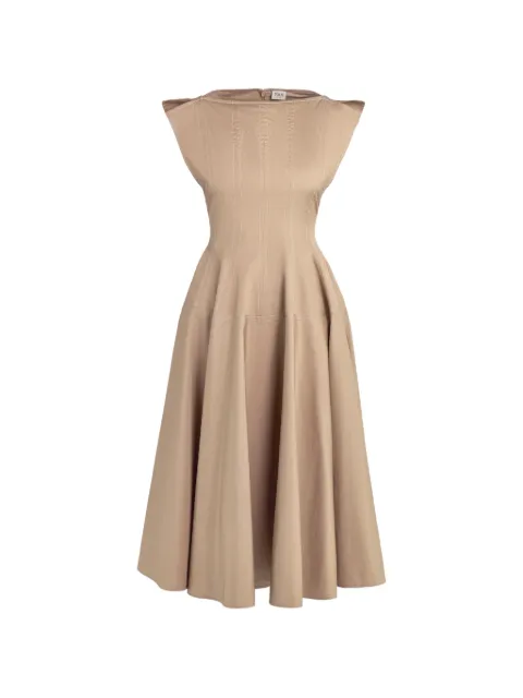 Tod's A-line sleeveless midi dress Neutrals X7WE3527030WXP