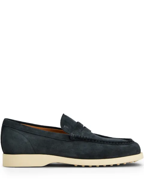 Tod's suede penny loafers Blue XXM98L0KC00M8W