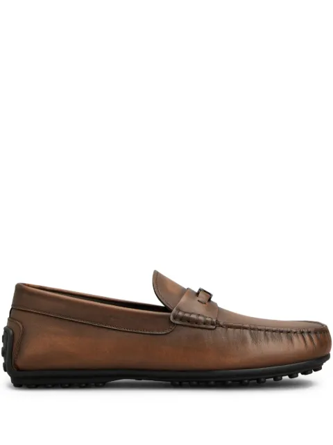 Tod's City Gommino 76L logo-detail loafers Brown XXM76L0KE40D9C