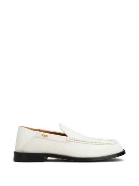Tod's logo-plaque loafers White XXW07M0KJ20U18