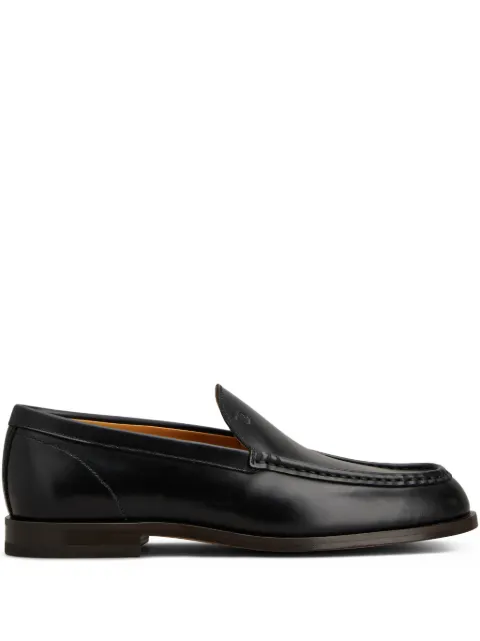 Tod's embossed-logo leather loafers Black XXM96L0JZ20LYG
