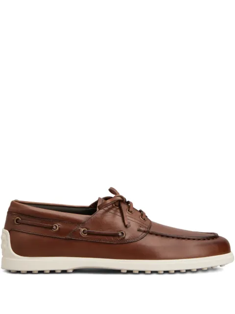Tod's lace-up fastening boat shoes Brown XXM78L0JP00NF5