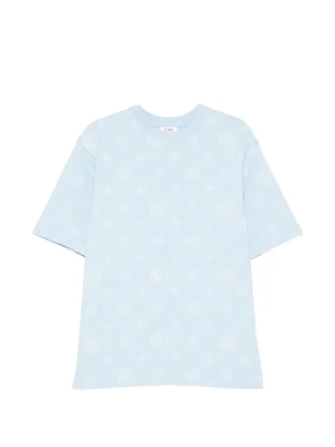 Casablanca Monogram round-neck T-shirt Blue MSS26JTS04405