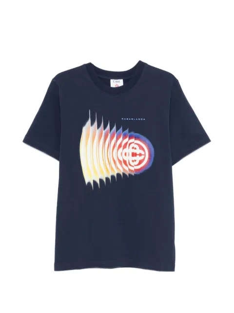 Casablanca Shockwave crew-neck T-shirt Blue MSS26JTS00116