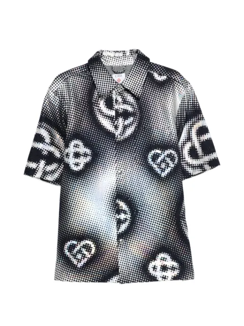Casablanca Pearlescent Monogram shirt Black MSS26SH244