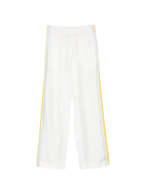 Casablanca Tennis Landscape striped trousers White MSS26TR39802