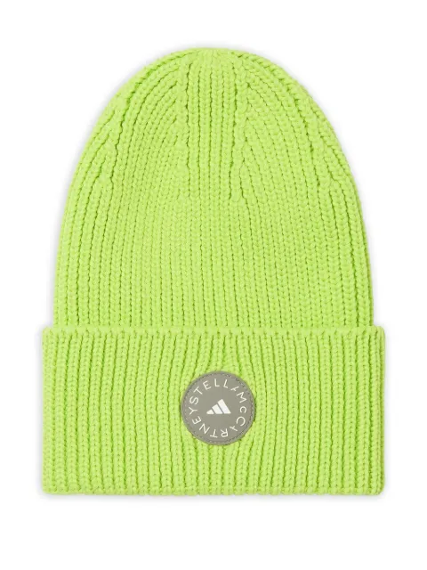 adidas logo-patch beanie hat Yellow JP1175