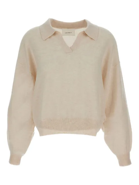 Lisa Yang polo ribbed trim sweater Neutrals 2026310OT