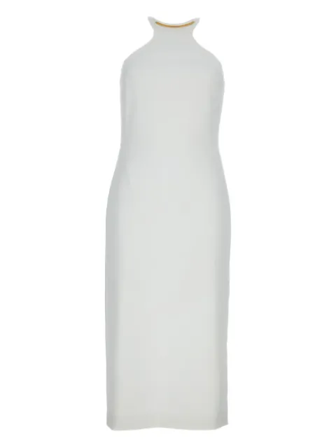 Elisabetta Franchi dress in lightweight crêpe fabric with jewel detail White AB91761E2