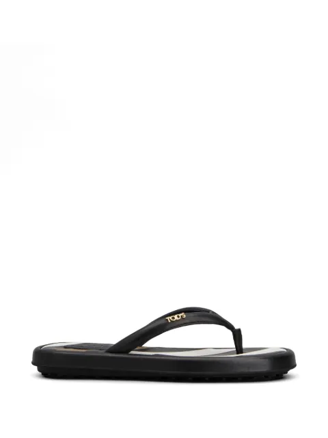 Tod's logo-detail flip flop Black XXW70L0KI00N6M
