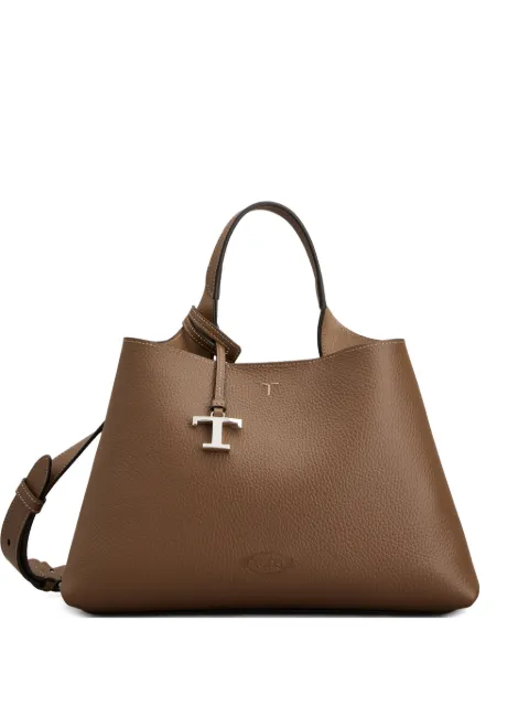 Tod's small logo charm top handle tote bag Brown XBWAPAJ0200QRI