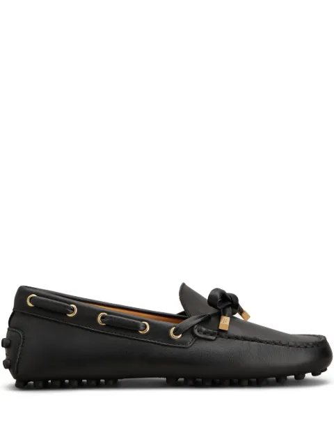 Tod's bow-detail gommino loafers Black XXW22L0KB00N6M