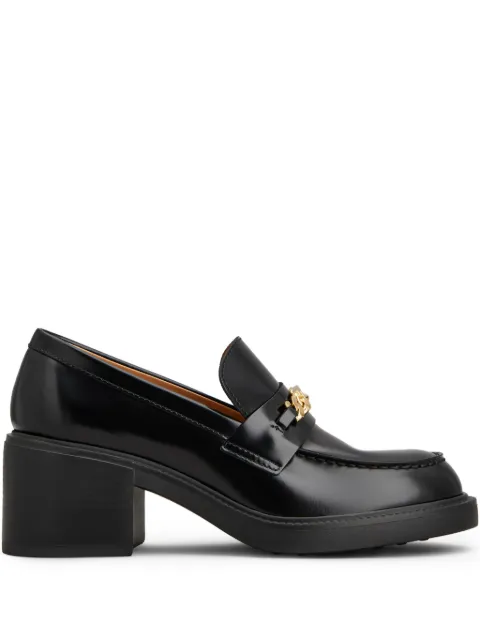 Tod's chain-detail heeled loafers Black XXW73L0JY70SHA