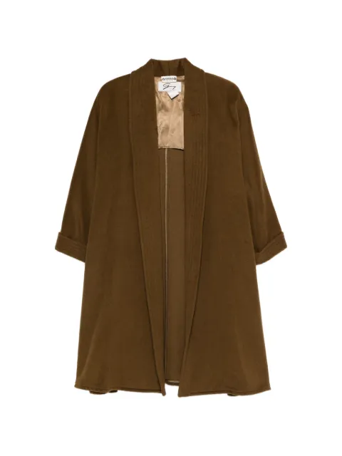 A.N.G.E.L.O. Vintage Upcycling embroidered-details coat Brown AU380AAT