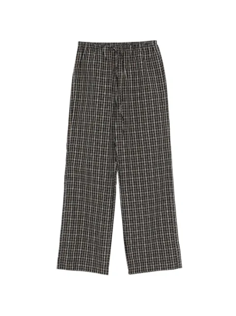Róhe drawstring checked trousers Black 41830110