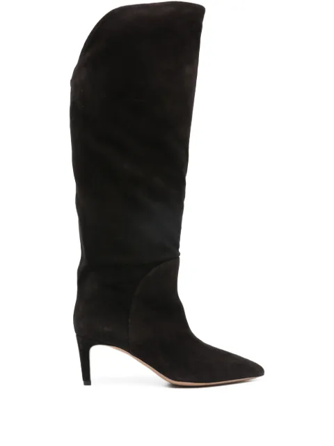 Paris Texas pointed calf suede boots Brown PX1489XV003