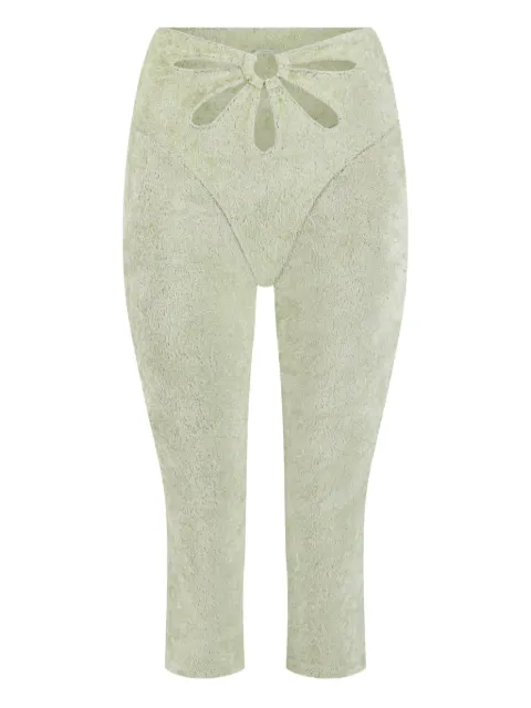 Collina Strada flower capri trousers Green XX6404