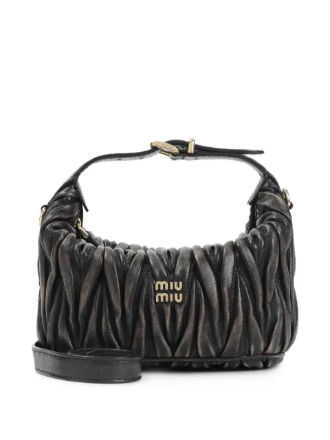 Miu Miu matelassé leather mini bag Brown 5BP100VOOOAF6Q