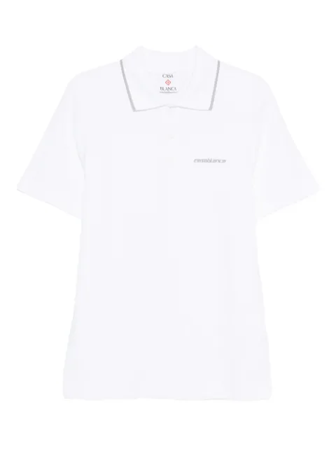 Casablanca logo-embroidered polo shirt White MSP26JTP24301
