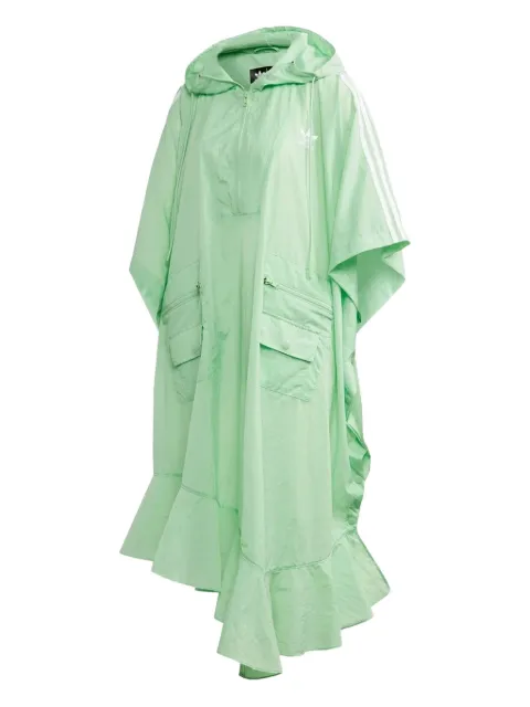 adidas hooded ruffled poncho Green FT9875