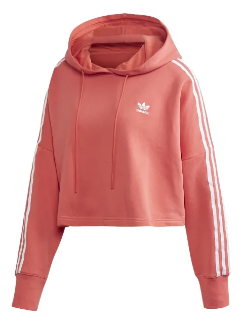 adidas Originals Trefoil Cropped Hood WMNS "Trace Scarlet / White" Orange FM3274