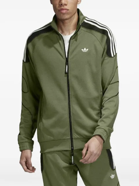 adidas logo-detail zip sweatshirt Green FI7156