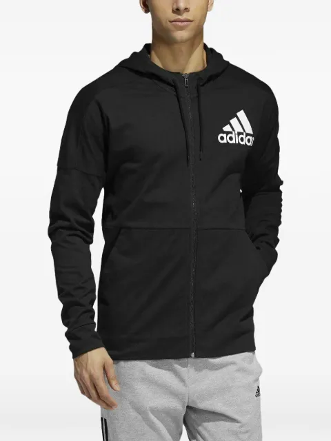 adidas hooded full-zip hoodie Black FJ0717