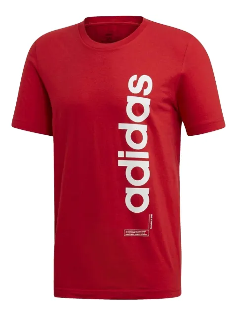 adidas logo-print T-shirt Red EJ9294