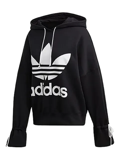 adidas logo-detail hoodie Black EC1897